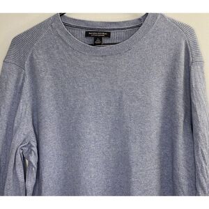 Banana Republic‎ Mens Cotton Cashmere Blend Blue Pullover Sweater Size L Large